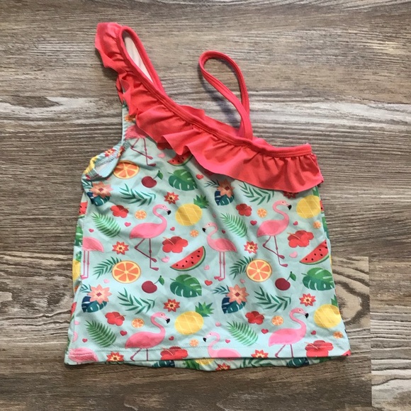 Bobbie Brooks for Girls Flamingo Tankini Swimsuit Large - Picture 3 of 13